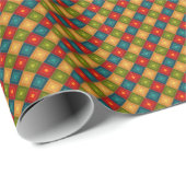 farbiges geometrisches Quadrat Geschenkpapier (Rolleneckpunkt)