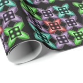 Farbiges geometrisches Quadrat-Muster für optische Geschenkpapier (Rolleneckpunkt)