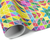 Farbiges geometrisches Quilt Geburtstagsgeschenk Geschenkpapier (Rolleneckpunkt)
