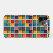 Farbiges geometrisches Raster Case-Mate iPhone Hülle (Rückseite (Horizontal))