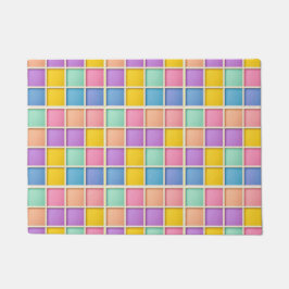 Farbiges geometrisches Raster Fußmatte
