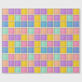 Farbiges geometrisches Raster Geschenkpapier (Flach)