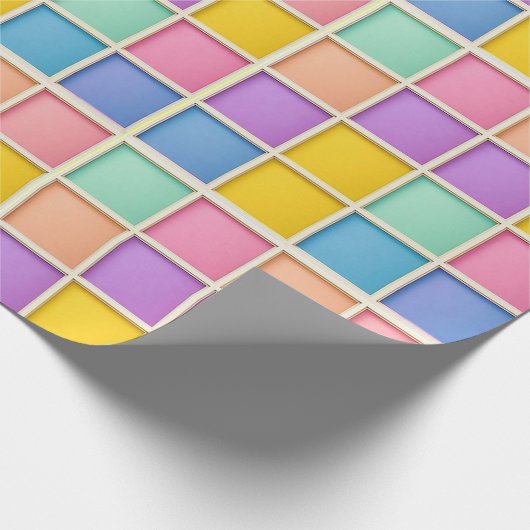 Farbiges geometrisches Raster Geschenkpapier (Ecke)