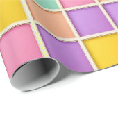 Farbiges geometrisches Raster Geschenkpapier (Rolleneckpunkt)