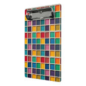 Farbiges geometrisches Raster Mini Klemmbrett (Gewinkelt2)