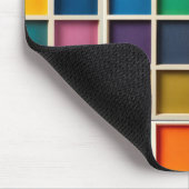Farbiges geometrisches Raster Mousepad (Ecke)