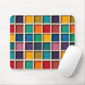 Farbiges geometrisches Raster Mousepad (Mit Mouse)