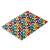 Farbiges geometrisches Raster Notizblock (Linke Seite)