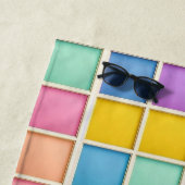 Farbiges geometrisches Raster Strandtuch (Beispiel)