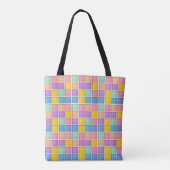 Farbiges geometrisches Raster Tasche (Rückseite)