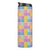 Farbiges geometrisches Raster Thermosbecher (Nach rechts gedreht)