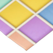 Farbiges geometrisches Raster Tischdecke (Schrägansicht)