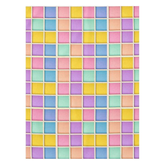 Farbiges geometrisches Raster Tischdecke (Vorderseite)