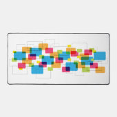 Farbiges geometrisches Rechtecke-Muster Schreibtischunterlage (Vorderseite)