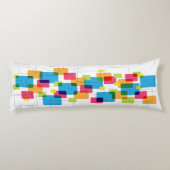 Farbiges geometrisches Rechtecke-Muster Seitenschläferkissen (Rückseite)