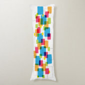 Farbiges geometrisches Rechtecke-Muster Seitenschläferkissen (Vorderseite Vertikal)