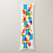 Farbiges geometrisches Rechtecke-Muster Seitenschläferkissen (Rückseite (Vertikal))