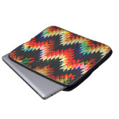 Farbiges geometrisches Weave Laptopschutzhülle (Vorne Knopf)