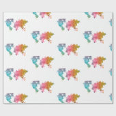 Farbiges geometrisches Wrapping Paper Geschenkpapier (Flach)