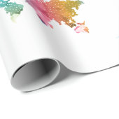 Farbiges geometrisches Wrapping Paper Geschenkpapier (Rolleneckpunkt)