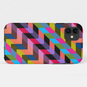 Farbiges geometrisches Zickzack Zigzag-Muster 3 Case-Mate iPhone Hülle (Rückseite (Horizontal))