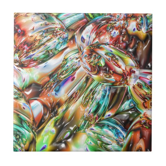 Farbiges geschmolzenes Glas Fliese (Vorderseite)