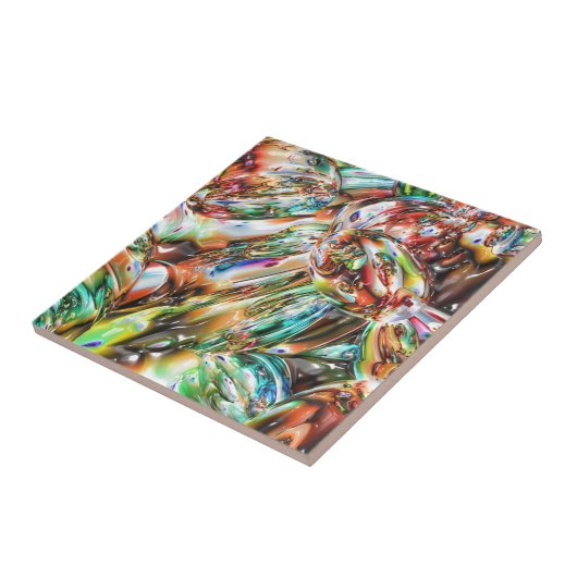 Farbiges geschmolzenes Glas Fliese (Seite)