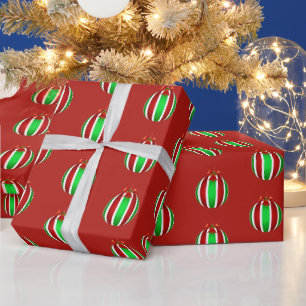 Farbiges gestreiftes Ornament Weihnachten Geschenkpapier