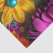 Farbiges Gewebe aus Blumengewebe, Tissue Seidenpapier (Ausschnitt)