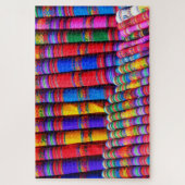 Farbiges Gewebe aus Guatemala Puzzle (Vertikal)