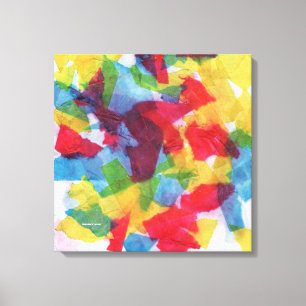 Farbiges Gewebe Leinwanddruck