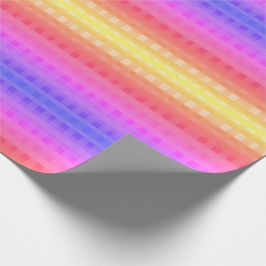 Farbiges Gingham Pattern Wrapping Paper Geschenkpapier (Ecke)