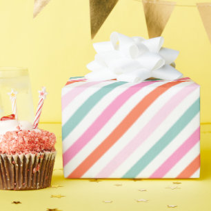 Farbiges Girl Birthday Wrapping Paper Geschenkpapier