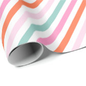 Farbiges Girl Birthday Wrapping Paper Geschenkpapier (Rolleneckpunkt)