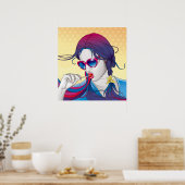 Farbiges Girl Poster (Küche)