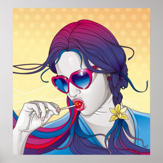 Farbiges Girl Poster (Vorne)