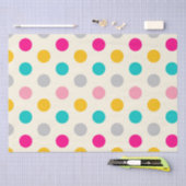 Farbiges Girly Polka Dots Musterteppichpapier Seidenpapier (Handwerk)