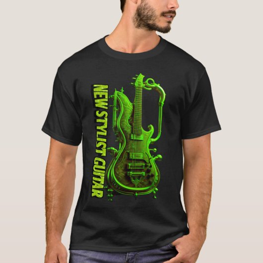 Farbiges Gitarrendesign Entdecken T-Shirt (Vorderseite)