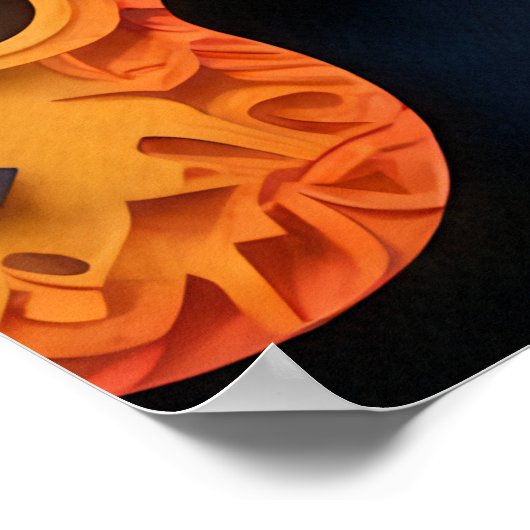 Farbiges Gitarrenmuster Poster (Ecke)