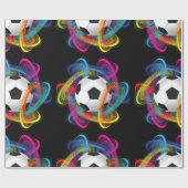 Farbiges, glänzendes Schleifpapier für den Fußball Geschenkpapier (Flach)