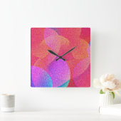Farbiges Glas Quadratische Wanduhr (Zuhause)