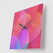 Farbiges Glas Quadratische Wanduhr (Winkel)