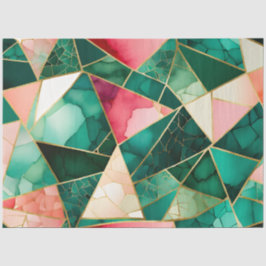 Farbiges Glasmosaikkunstpapier Seidenpapier