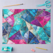 Farbiges Glasmosaikkunstpapier Seidenpapier (Basteln)