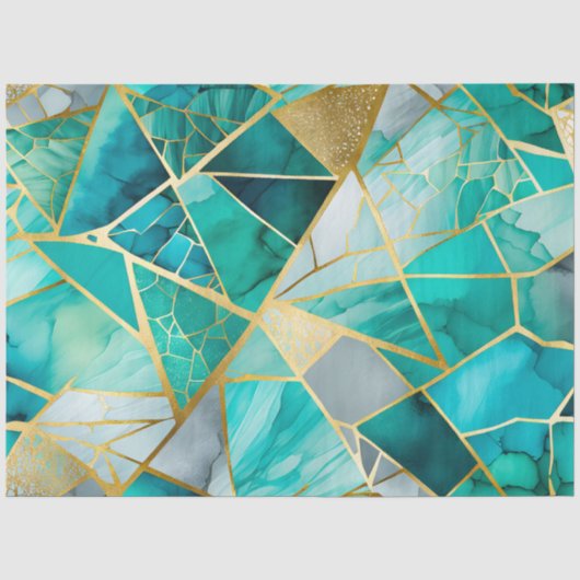 Farbiges Glasmosaikkunstpapier Seidenpapier (Vorderseite)