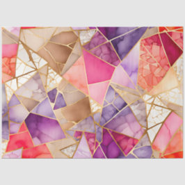 Farbiges Glasmosaikkunstpapier Seidenpapier