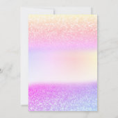 Farbiges Glitzer Glas, Balloons Party für das Ruhe Einladung (Rückseite)