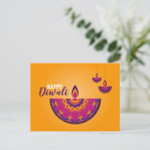 Farbiges Glück Diwali Postkarte (Stehend Vorderseite)