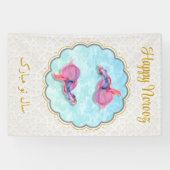 Farbiges Glück Norooz Mubarak Fisch Orientisches M Banner (Horizontal)