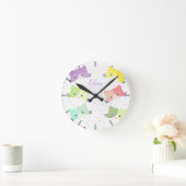 Farbiges, glückliches Kittenmuster  Runde Wanduhr (Zuhause)